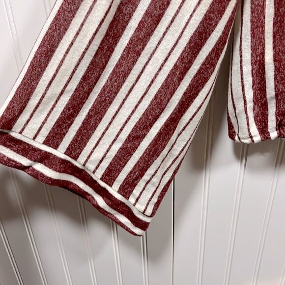 Lazy Sundays striped v-neck faux wrap bell sleeve blouse - Picture 5 of 6